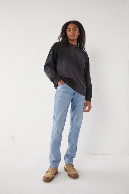 Levis long sleeved teeshirt and tapered jeans