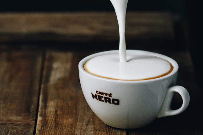 Caffe Nero Cappuccino Pouring