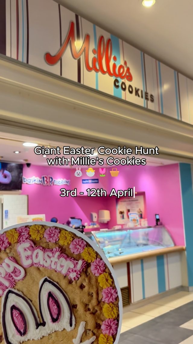 🐰🍪 GIANT EASTER COOKIE HUNT 🍪🐰Millie's Cookies are hiding 1 cookie every day… 👀Find it, return it & get a FREE Giant Easter Cookie! 🎉📅 3rd–12th April