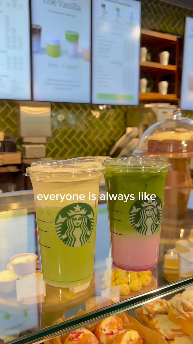 POV: your matcha order just got an upgrade 💅Say hello to the Ube Matcha - now at Starbucks ☕️